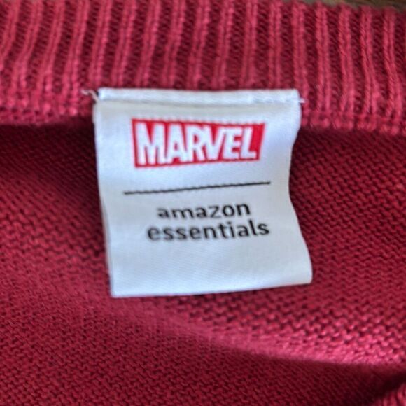Amazon Essentials Mens Disney Marvel Star Wars V-Neck Sweater Maroon Size XL NWT - Picture 4 of 6